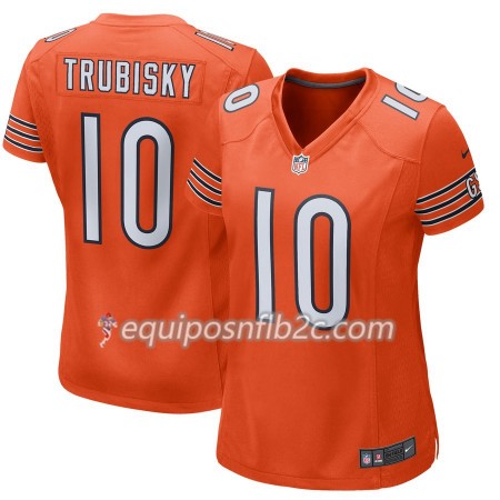 Camiseta Mujer NFL Chicago Bears Mitchell Trubisky 10 Nike Azul 